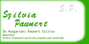 szilvia paunert business card